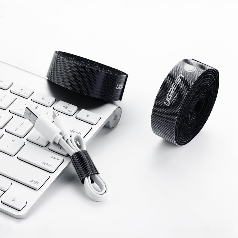 Ugreen velcro tape velcro cable organizer 2m Μαύρο (40354) 4