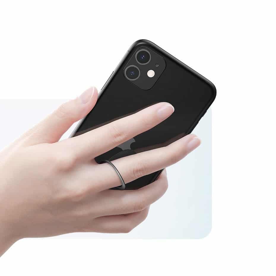 Baseus ultra-thin self-adhesive ring holder phone stand (Ροζ) (SUYB-0R) 15