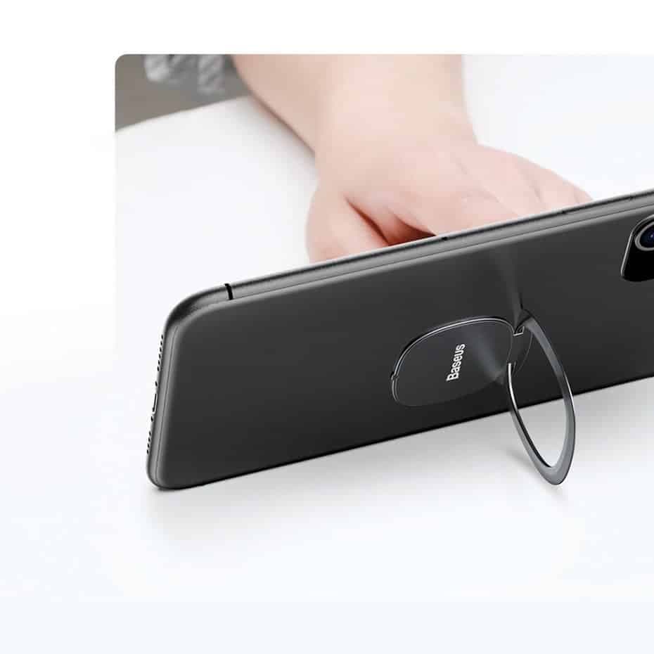 Baseus ultra-thin self-adhesive ring holder phone stand (Ροζ) (SUYB-0R) 16