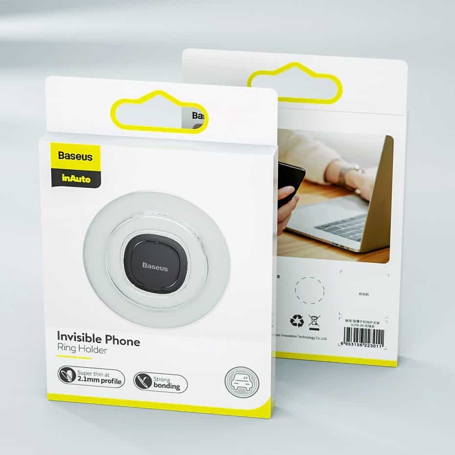 Baseus ultra-thin self-adhesive ring holder phone stand (Ροζ) (SUYB-0R) 20