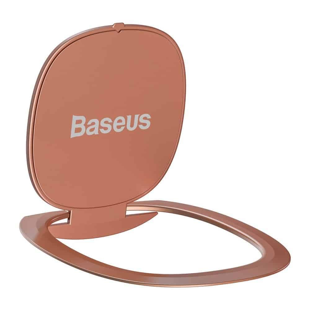 Baseus ultra-thin self-adhesive ring holder phone stand (Ροζ) (SUYB-0R)