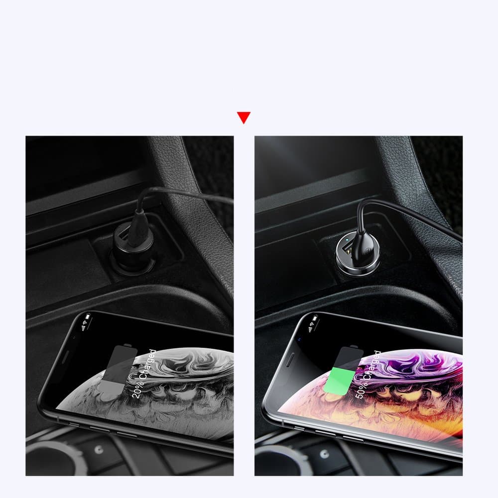 Baseus Car Charger Splitter 2x USB 3.1A 17W + 2x Cigarette Lighter Socket 80W black (CRDYQ-01) 10