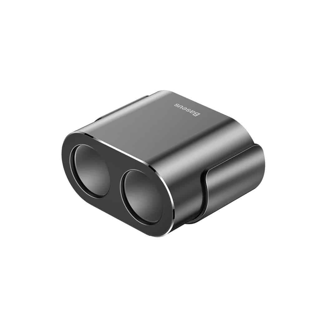 Baseus Car Charger Splitter 2x USB 3.1A 17W + 2x Cigarette Lighter Socket 80W black (CRDYQ-01) 5