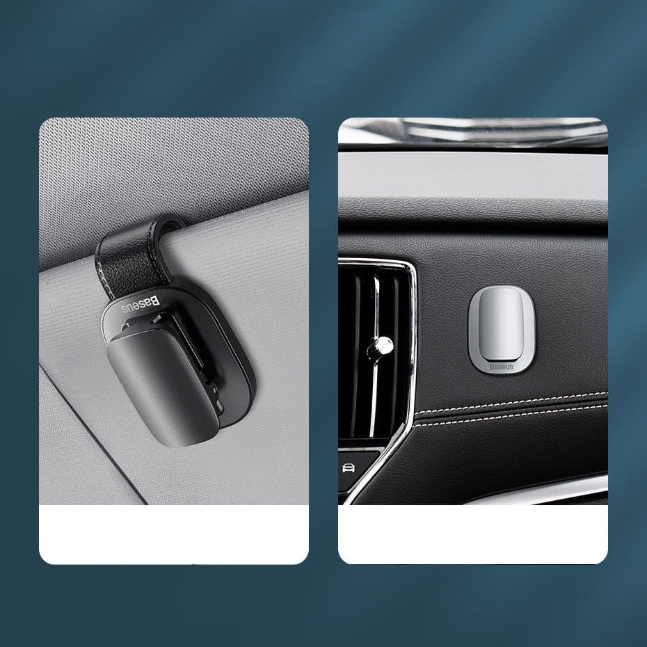 Baseus car glasses clip holder for glasses black (ACYJN-B01) 13
