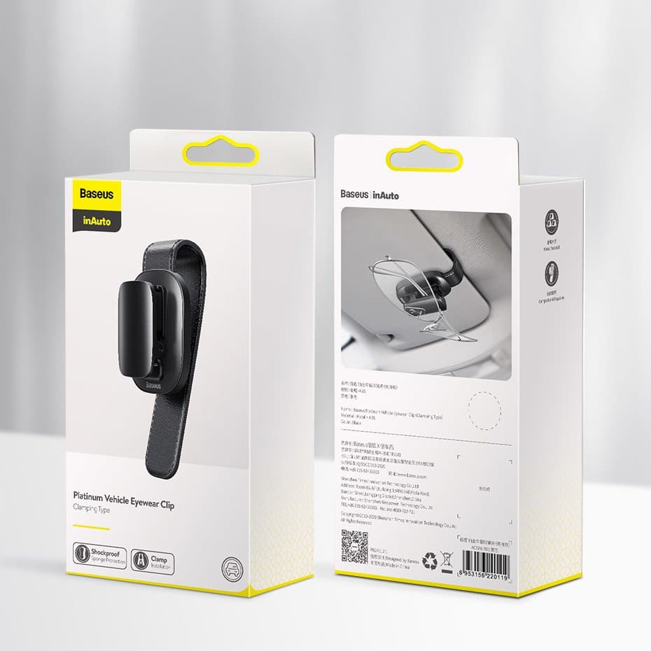 Baseus car glasses clip holder for glasses black (ACYJN-B01) 20
