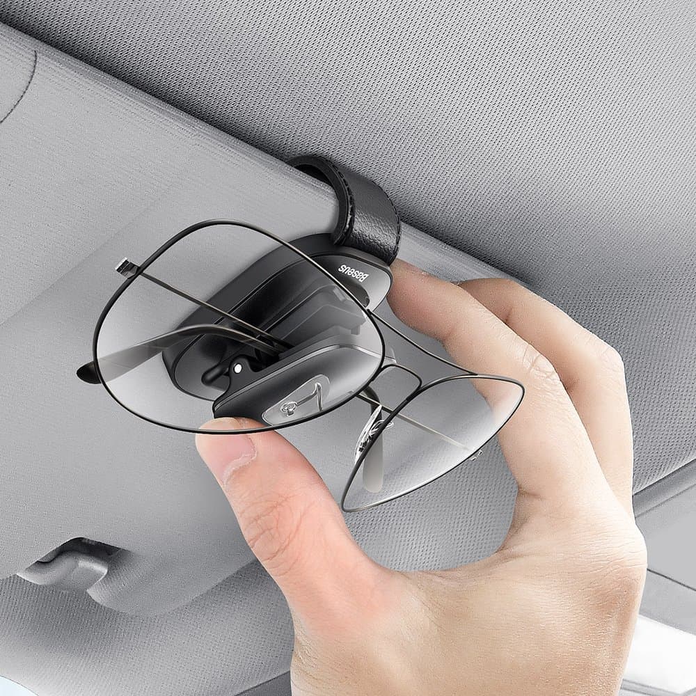 Baseus car glasses clip holder for glasses black (ACYJN-B01) 7