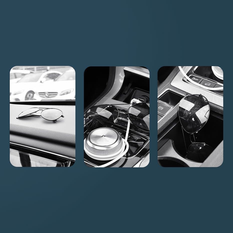 Baseus Car Holder Glasses Clip Silver (ACYJN-B0S) 8