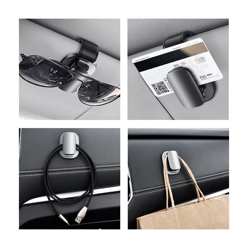 Baseus Car Holder Glasses Clip Silver (ACYJN-B0S) 16
