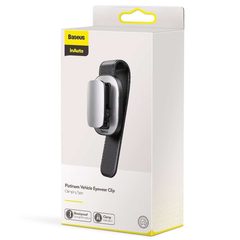 Baseus Car Holder Glasses Clip Silver (ACYJN-B0S) 21