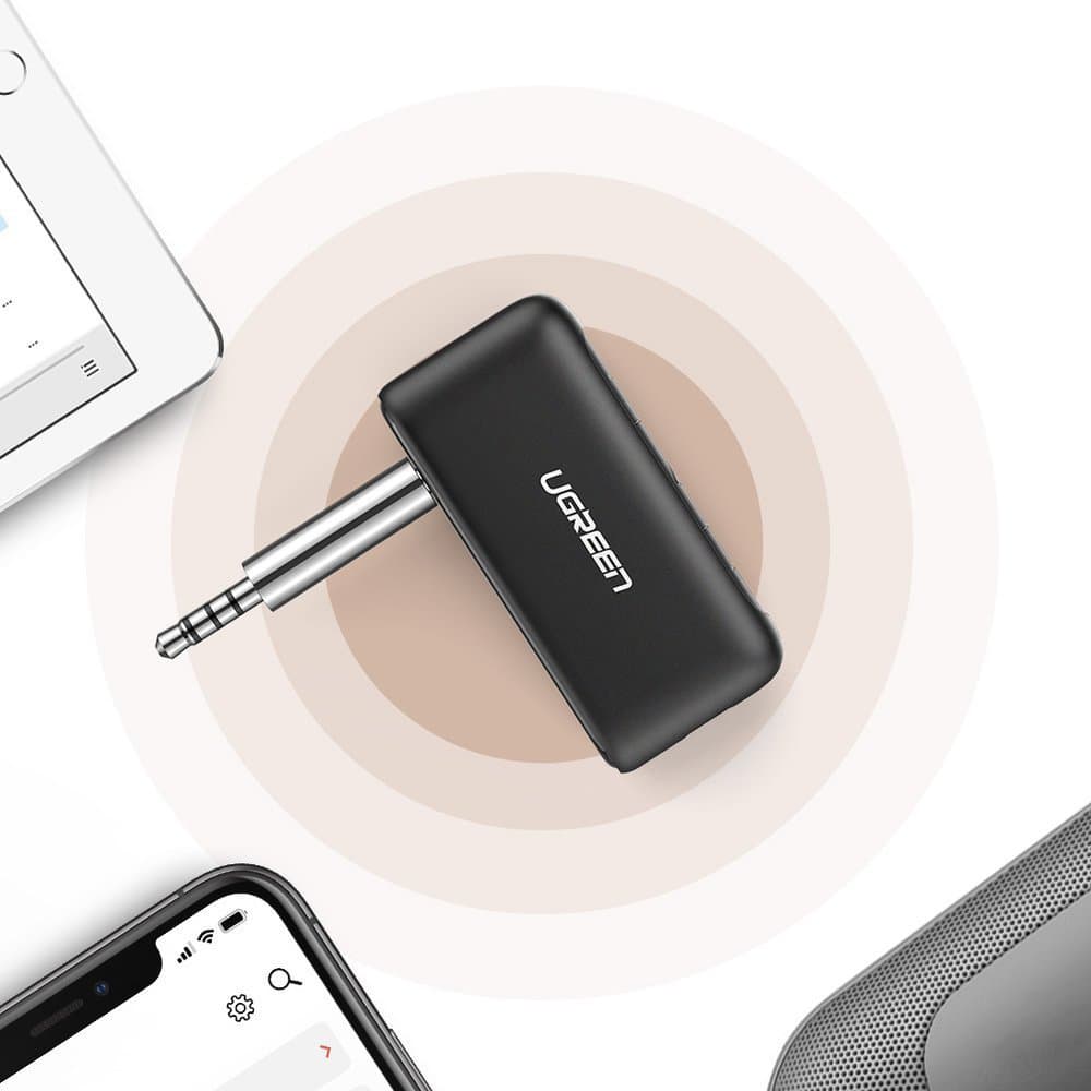 Ugreen Bluetooth 5.0 audio receiver AUX mini jack for car Μαύρο (70303) 5