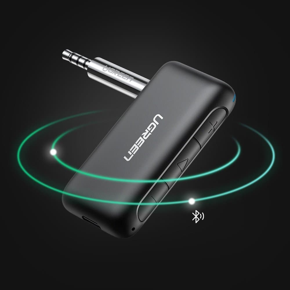 Ugreen Bluetooth 5.0 audio receiver AUX mini jack for car Μαύρο (70303) 6