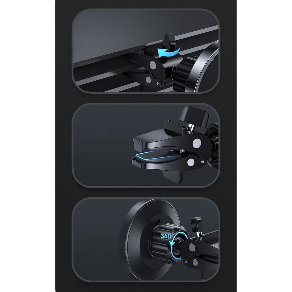 Joyroom Car Holder Qi Wireless Induction Charger 15W (MagSafe for iPhone Compatible) Black (JR-ZS240) 2