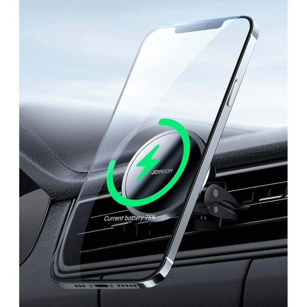 Joyroom Car Holder Qi Wireless Induction Charger 15W (MagSafe for iPhone Compatible) Black (JR-ZS240) 4