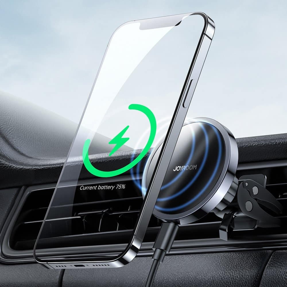 Joyroom Car Holder Qi Wireless Induction Charger 15W (MagSafe for iPhone Compatible) Black (JR-ZS240) 9