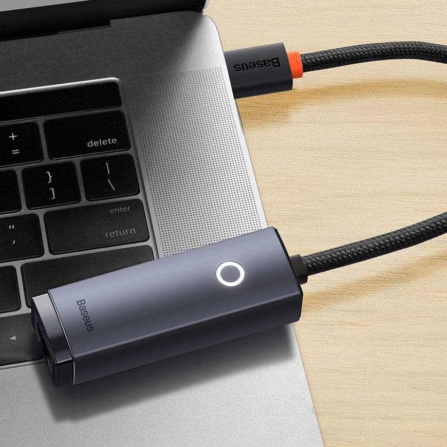 Baseus Lite Series USB Type C adapter - RJ45 LAN socket 100Mbps gray (WKQX000213) 16