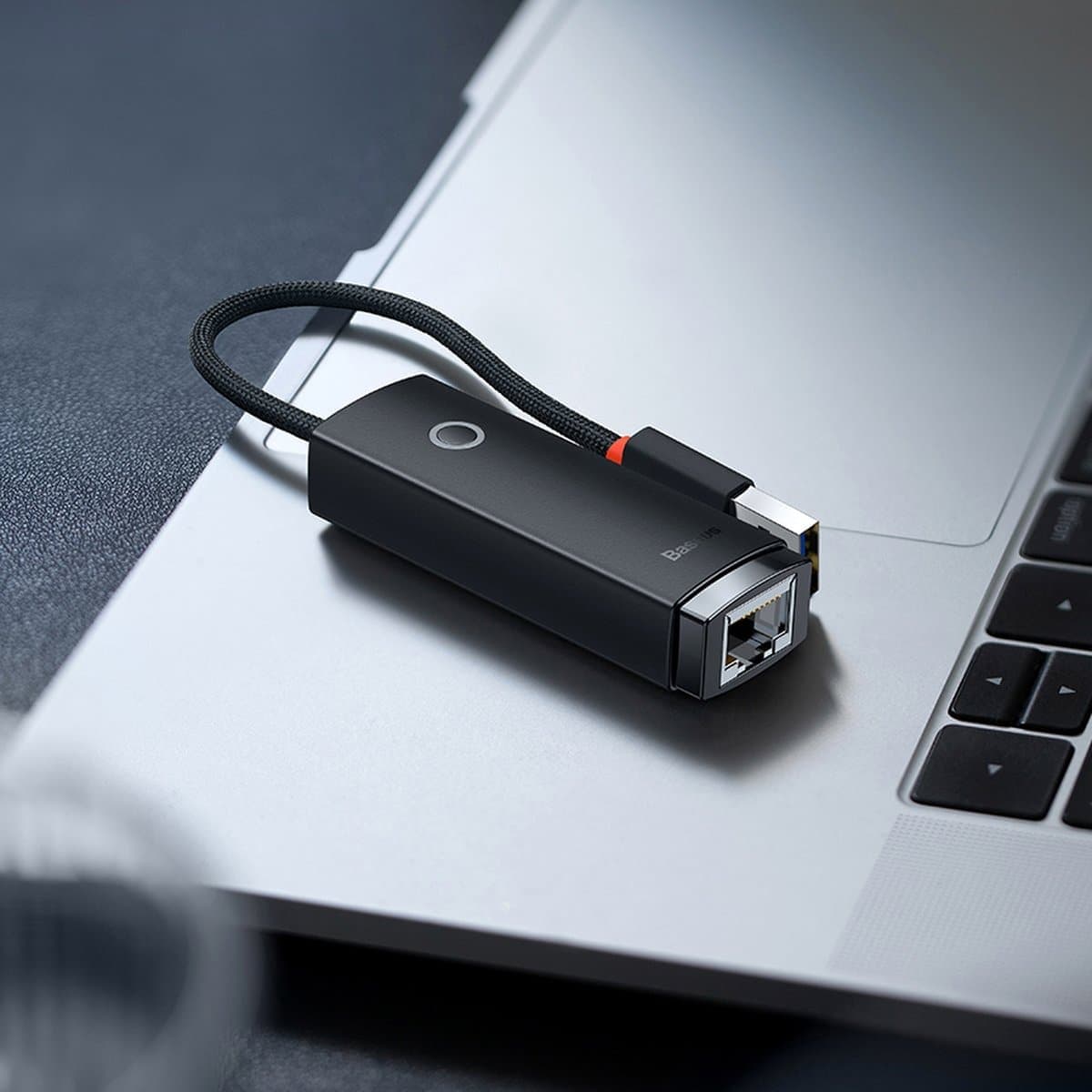 Baseus Lite Series external network card USB Type C - RJ-45 (100Mbps) white (WKQX000202) 15