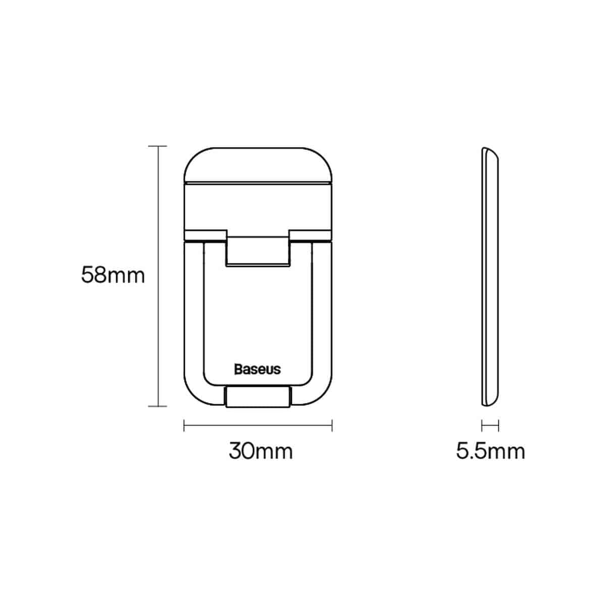 Baseus universal laptop feet stands (2 pcs.) Ασημένιο (LUZC000012) 24