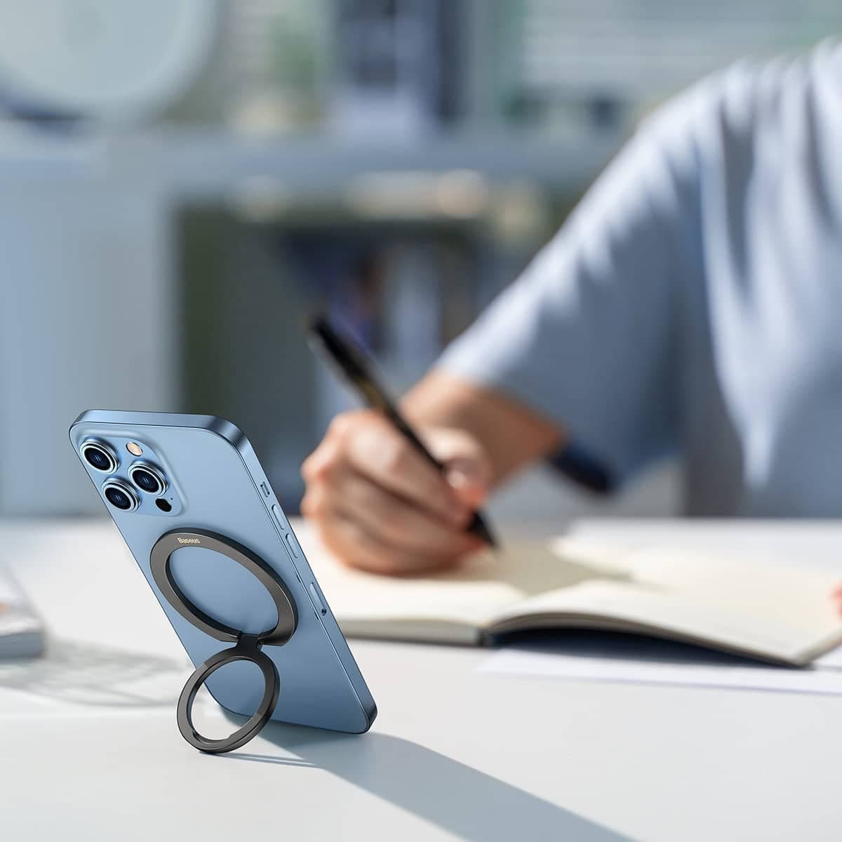 Baseus Halo magnetic ring holder phone stand Γκρί (SUCH000013) 13
