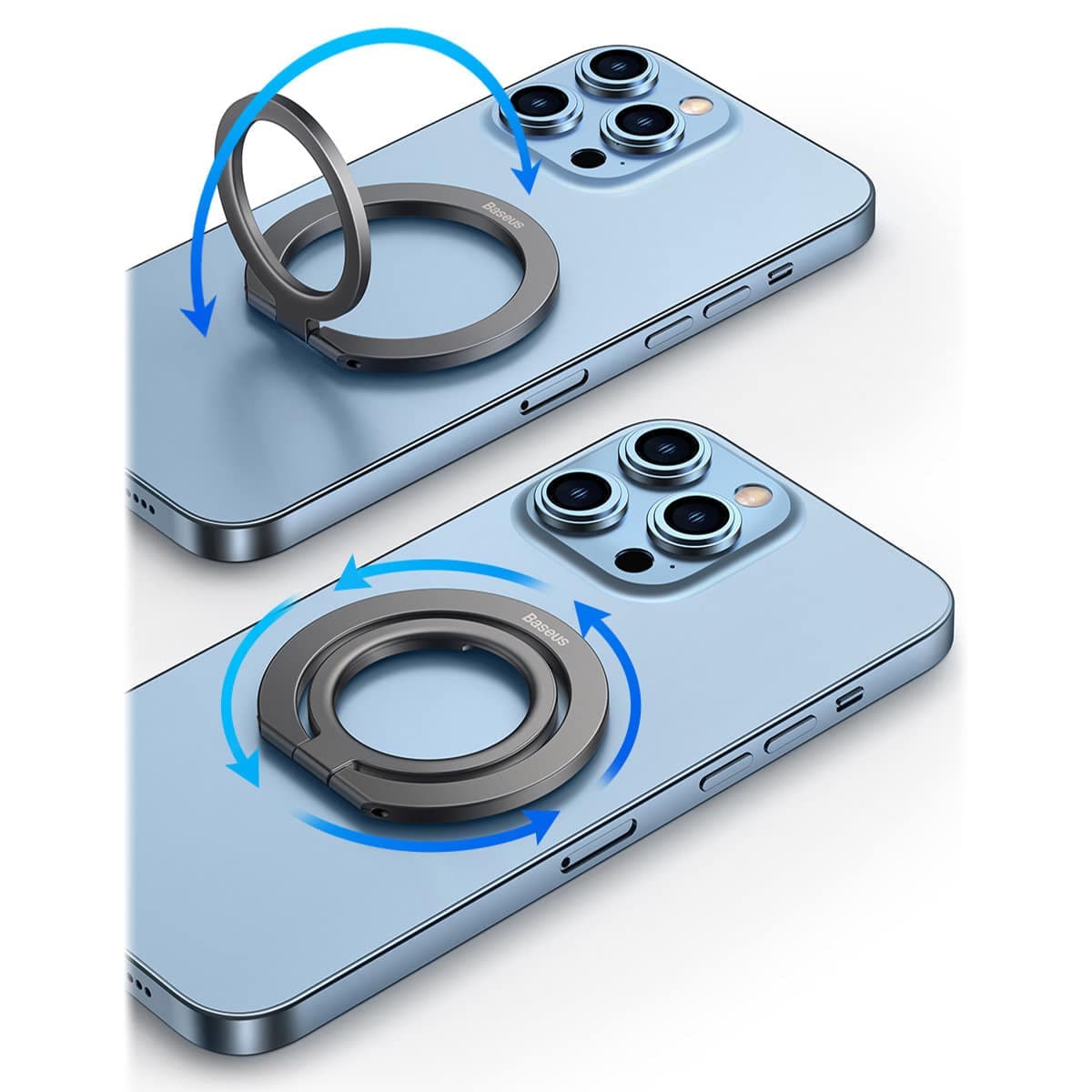 Baseus Halo magnetic ring holder phone stand Γκρί (SUCH000013) 18