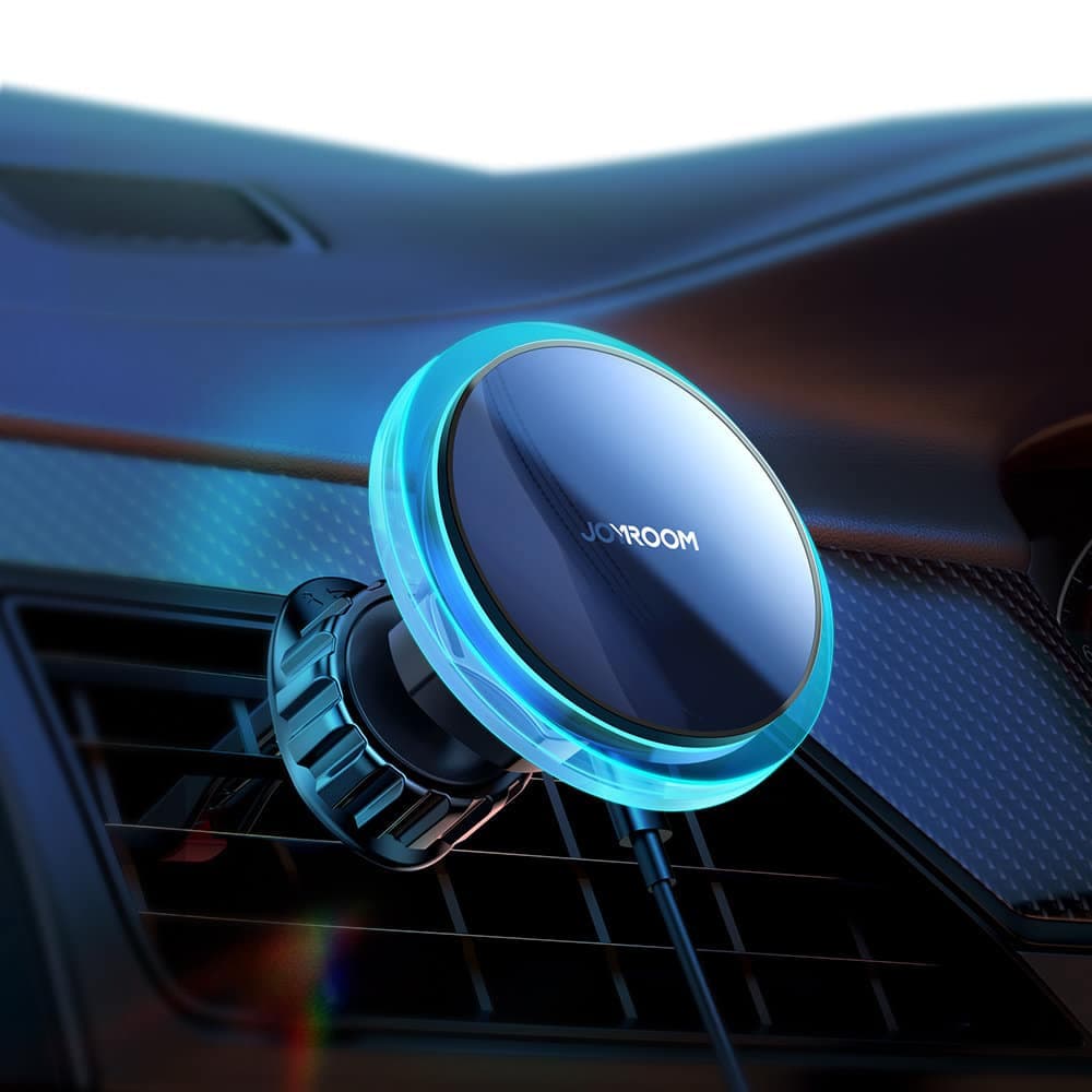 Joyroom Air Vent Car Phone Holder with 15W Qi Wireless Charger (MagSafe Compatible) Ασημένιο (JR-ZS291) 10