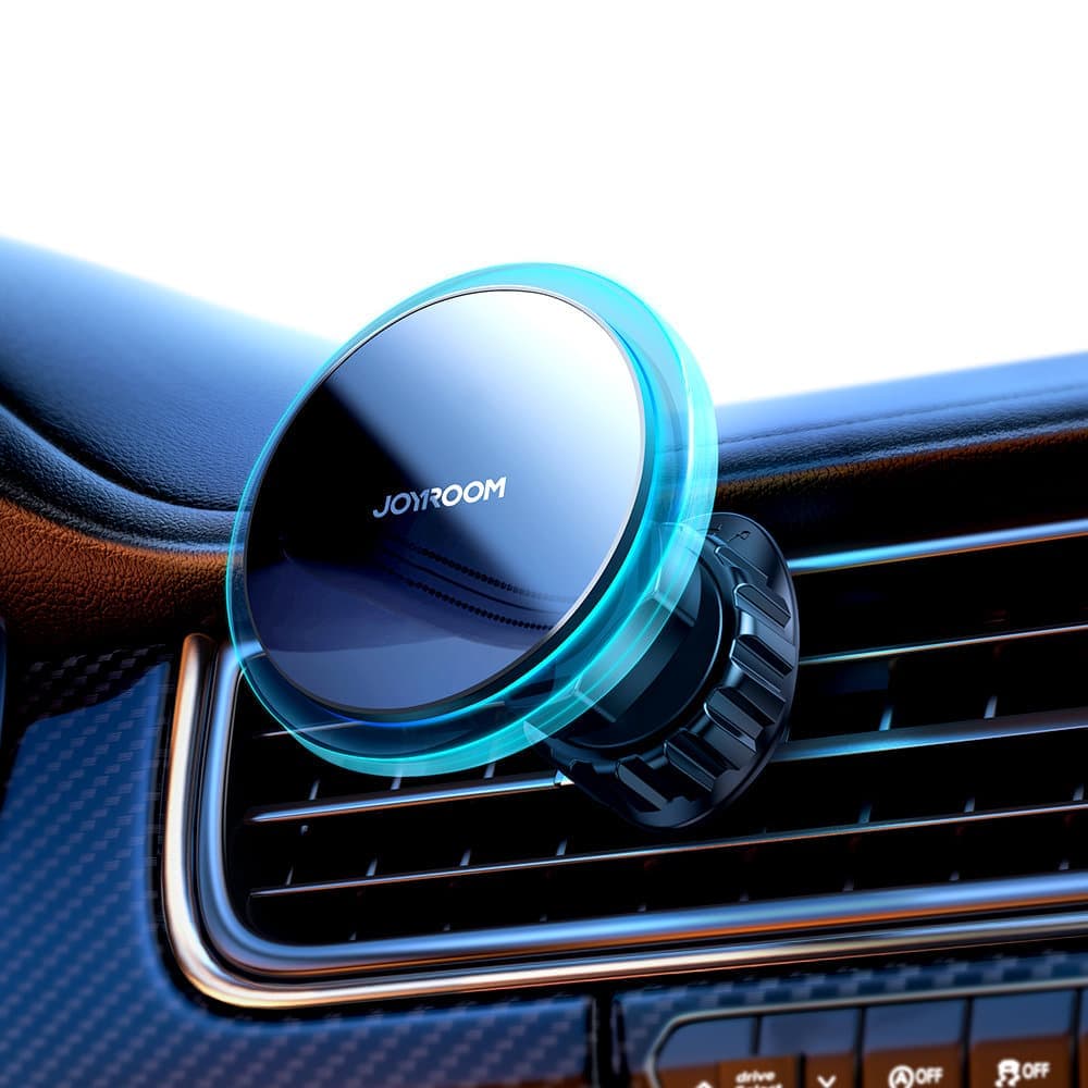 Joyroom Air Vent Car Phone Holder with 15W Qi Wireless Charger (MagSafe Compatible) Ασημένιο (JR-ZS291) 2