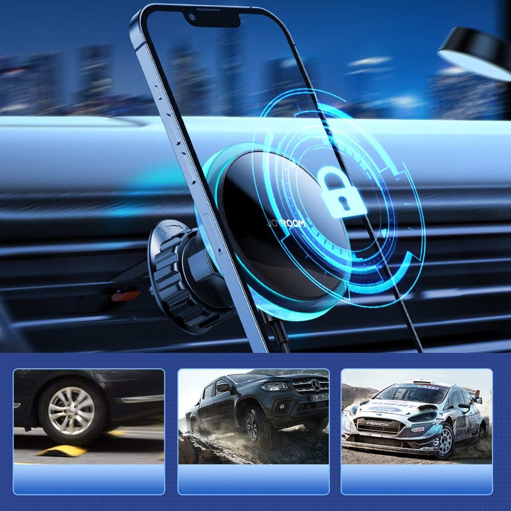 Joyroom Air Vent Car Phone Holder with 15W Qi Wireless Charger (MagSafe Compatible) Ασημένιο (JR-ZS291) 7