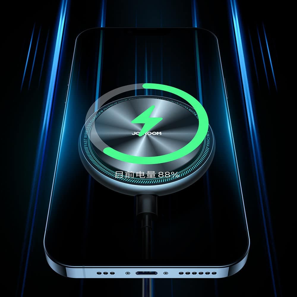 Joyroom Car Magnetic Holder Qi Wireless Induction Charger 15W (MagSafe Compatible for iPhone) Dashboard Ασημένιο (JR-ZS290) 4