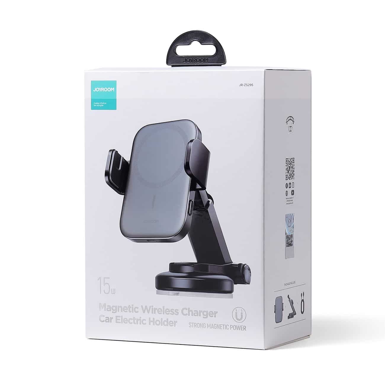 Joyroom Car Magnetic Holder 15W Qi Induction Wireless Charger (MagSafe Compatible for iPhone) for Dashboard (JR-ZS295) 5