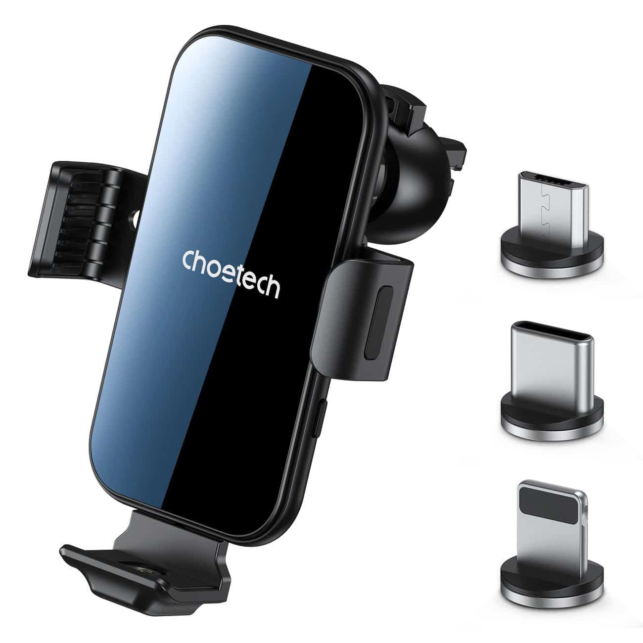 Choetech induction charger with holder + magnetic tips Μαύρο (T201-F)
