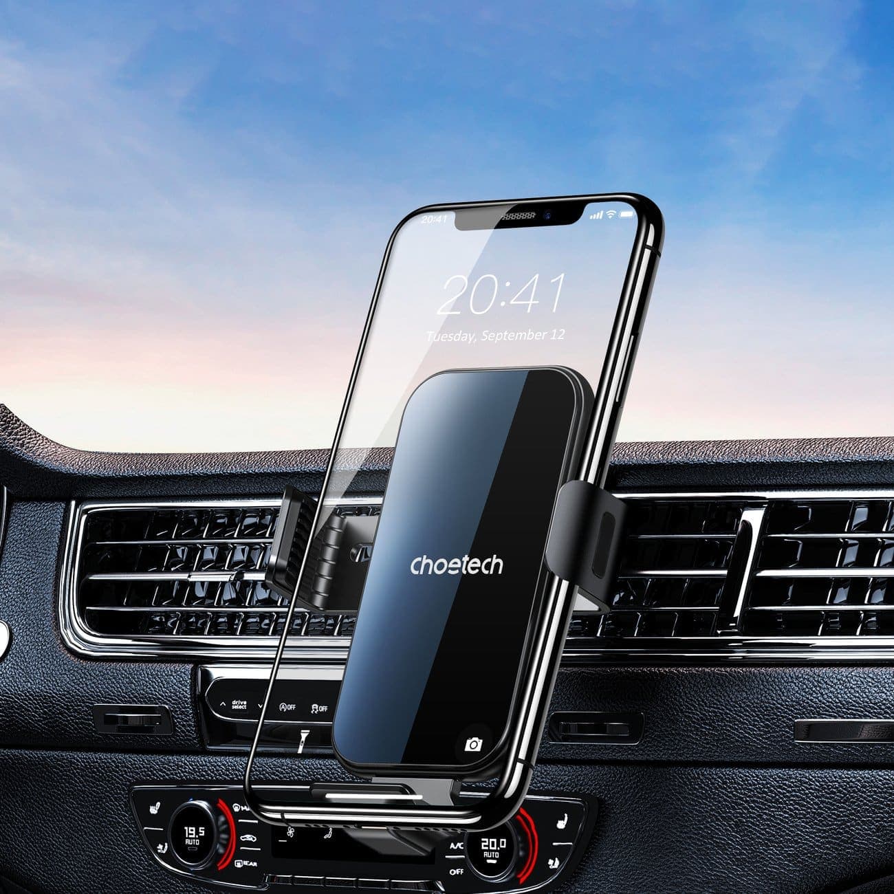 Choetech induction charger with holder + magnetic tips Μαύρο (T201-F) 2