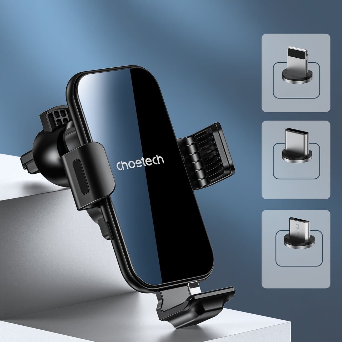 Choetech induction charger with holder + magnetic tips Μαύρο (T201-F) 9