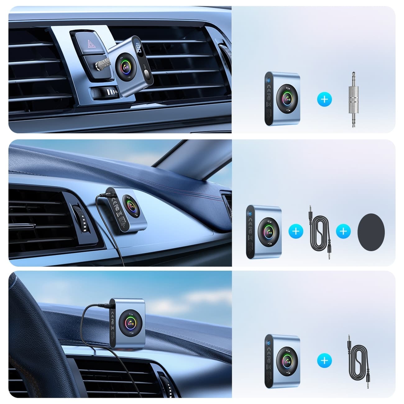 Joyroom car Bluetooth 5.3 receiver and hands-free kit for AUX 3.5mm mini jack port (JR-CB1) 18