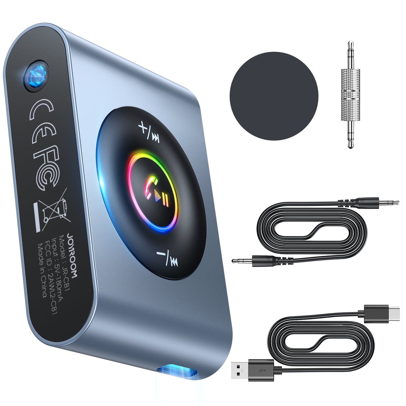 Joyroom car Bluetooth 5.3 receiver and hands-free kit for AUX 3.5mm mini jack port (JR-CB1) 2