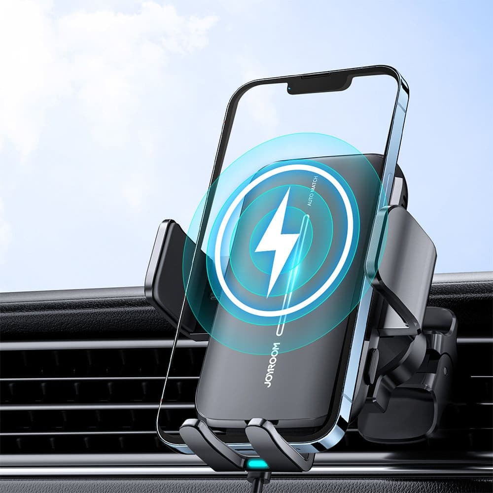 Joyroom car holder with wireless charger 15W for air vent black (JR-ZS245 vent) 2