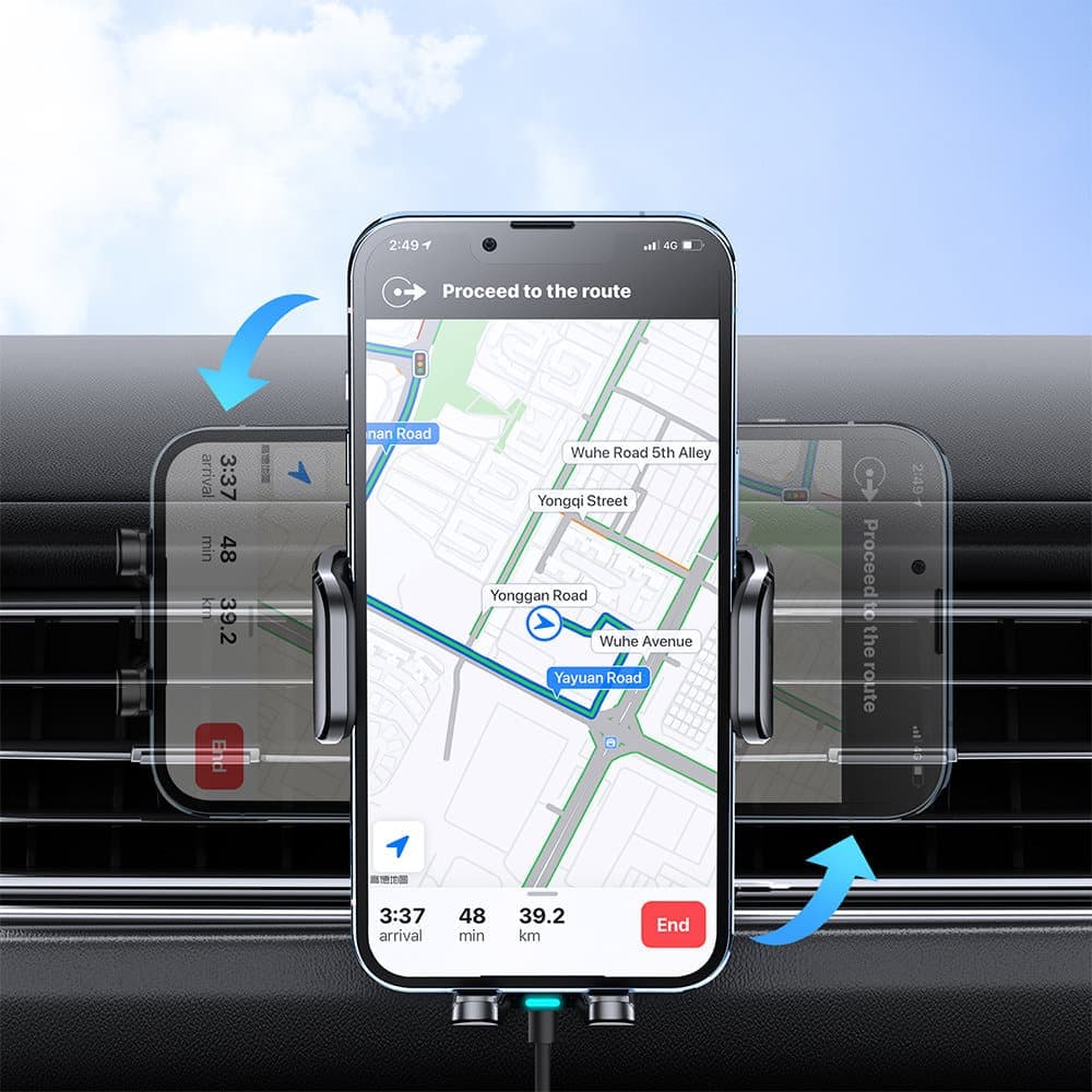 Joyroom car holder with wireless charger 15W for air vent black (JR-ZS245 vent) 4