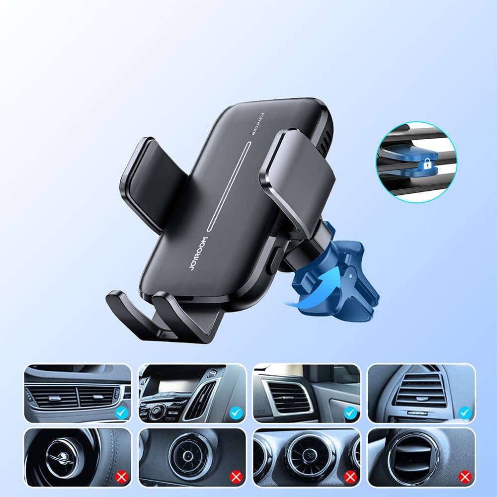 Joyroom car holder with wireless charger 15W for air vent black (JR-ZS245 vent) 6