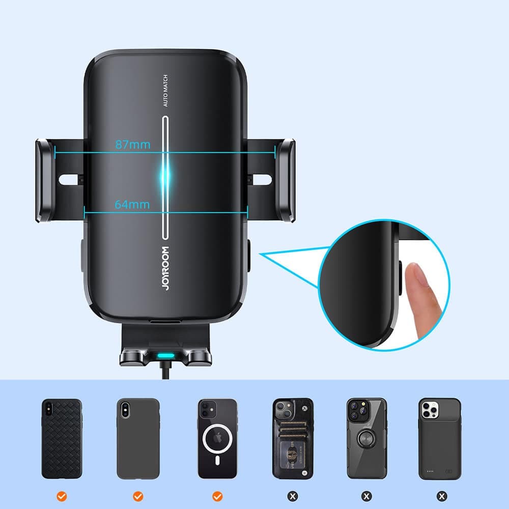 Joyroom car holder with wireless charger 15W for air vent black (JR-ZS245 vent) 8