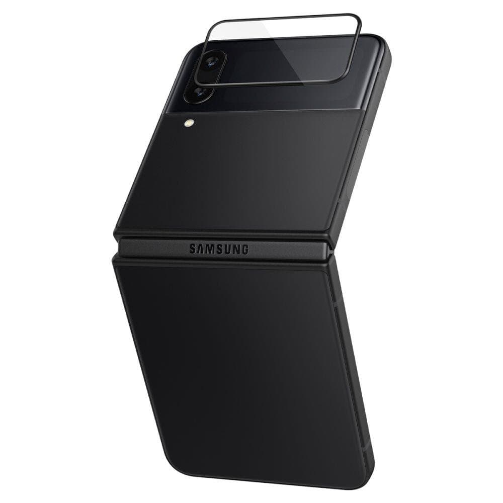 TEMPERED GLASS Spigen GLASS FC "EZ FIT" + HINGE FILM 2-PACK GALAXY WITH FLIP 4 Μαύρο 8