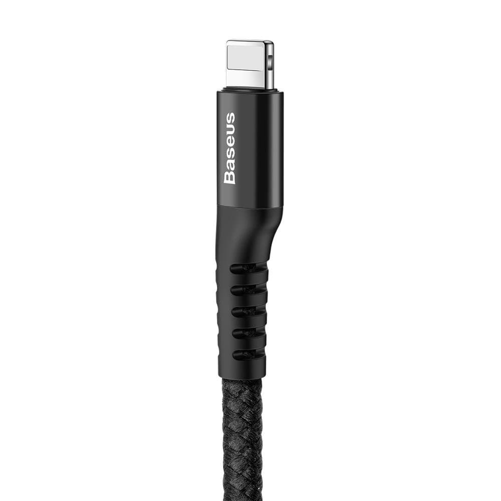 Baseus Fish Eye Spring Data Καλώδιο spring cable USB / Lightning 1M 2A Μαύρο (CALSR-01) 2