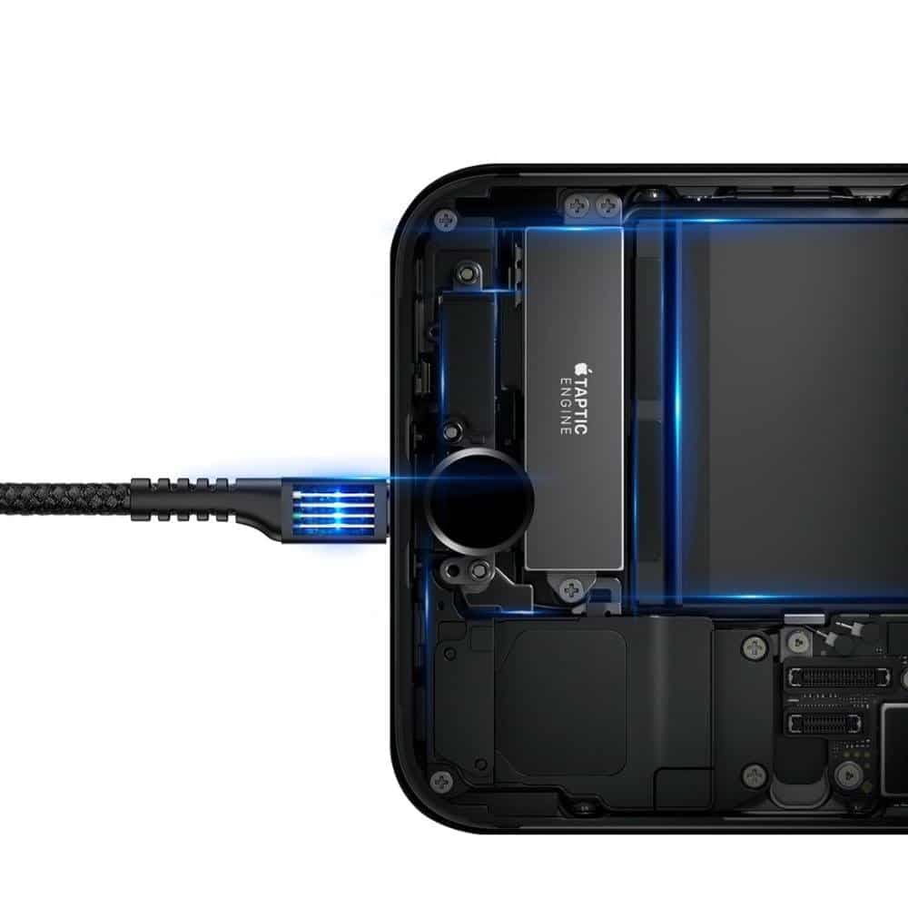 Baseus Fish Eye Spring Data Καλώδιο spring cable USB / Lightning 1M 2A Μαύρο (CALSR-01) 3