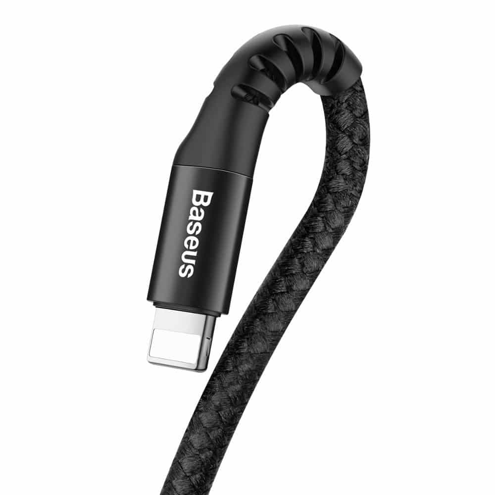 Baseus Fish Eye Spring Data Καλώδιο spring cable USB / Lightning 1M 2A Μαύρο (CALSR-01) 5