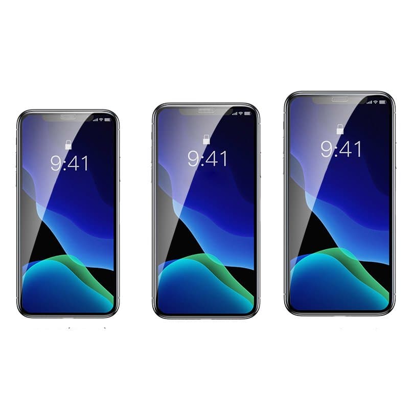 Baseus 2x full screen glass with 0.3mm Full Screen frame 9H iPhone 11 Pro / iPhone XS / iPhone X + black positioner (SGAPIPH58-WD01) 16