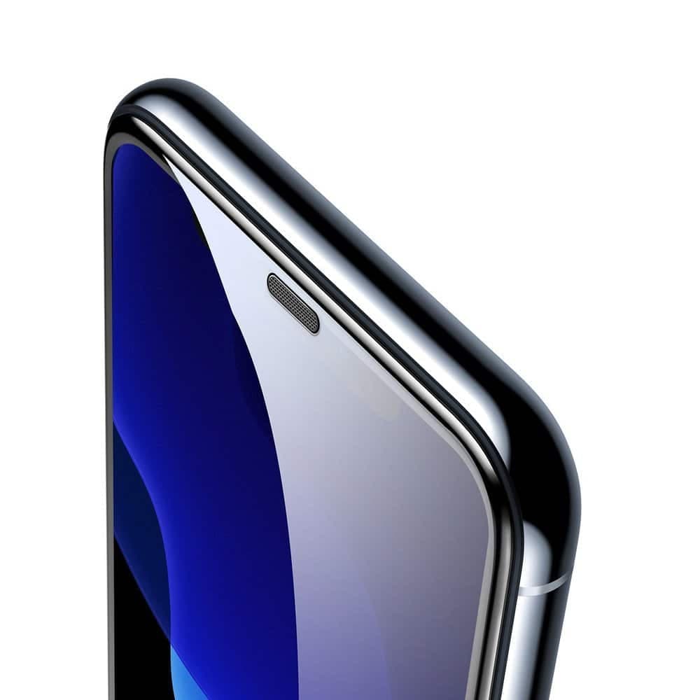 Baseus 2x full screen glass with 0.3mm Full Screen frame 9H iPhone 11 Pro / iPhone XS / iPhone X + black positioner (SGAPIPH58-WD01) 3