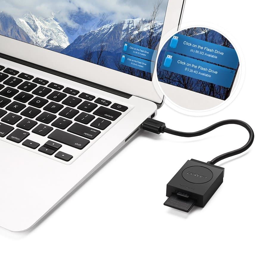 Ugreen SD / micro SD card reader to USB 3.0 Μαύρο (20250) 4