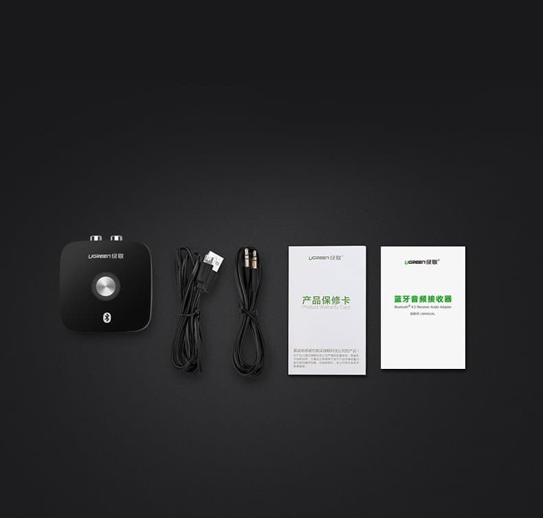 Ugreen adapter receiver Bluetooth 5.1 aptX 2RCA / 3.5mm mini jack black (40759) 16