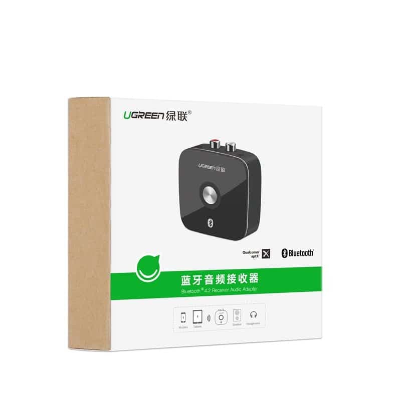 Ugreen adapter receiver Bluetooth 5.1 aptX 2RCA / 3.5mm mini jack black (40759) 17