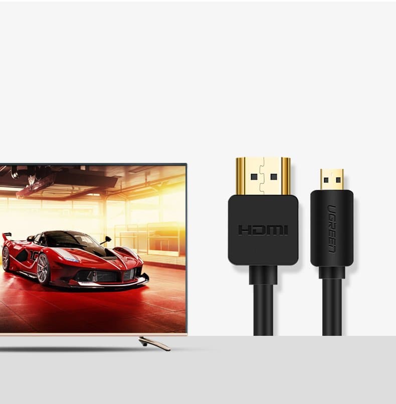 Ugreen cable HDMI - micro HDMI cable 19 pin 2.0v 4K 60Hz 30AWG 1.5m black (30102) 6