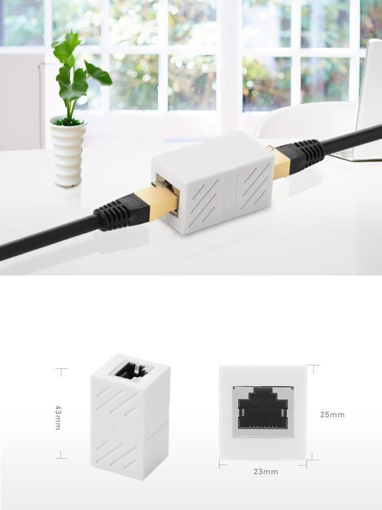 Ugreen coupler network cable coupler RJ45 network coupler Λευκό (20311) 4
