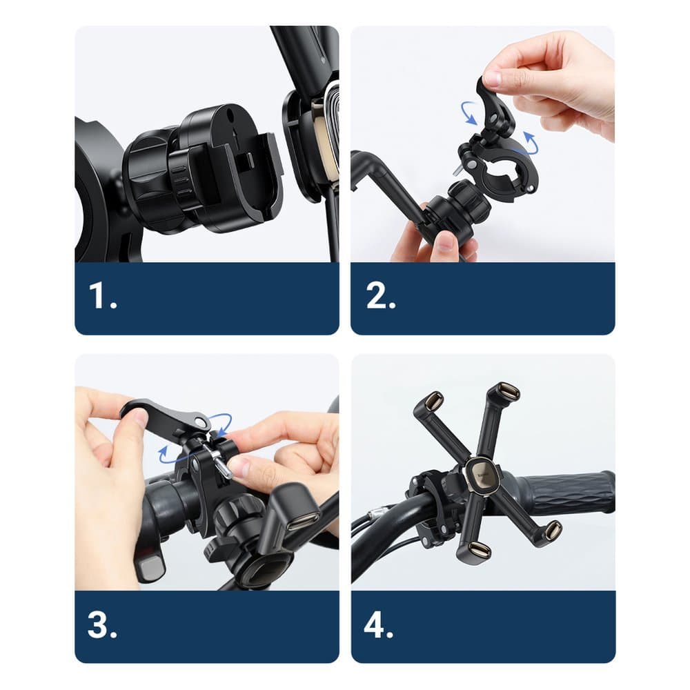 Baseus Quick to take cycling Holder (Applicable for bicycle and Motorcycle) black (SUQX-01) 21