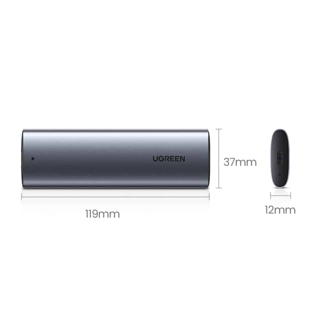 Ugreen Hard Drive Bay M.2 B-Key SATA 3.0 5Gbps Γκρί + USB Type C Καλώδιο (CM400) 15